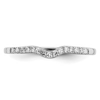 Sterling Silver Rhodium Plated Diamond Wrap Ring view 5