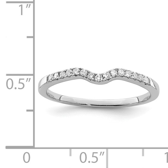 Sterling Silver Rhodium Plated Diamond Wrap Ring