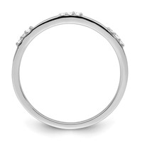 Sterling Silver Rhodium Plated Diamond Ring view 2