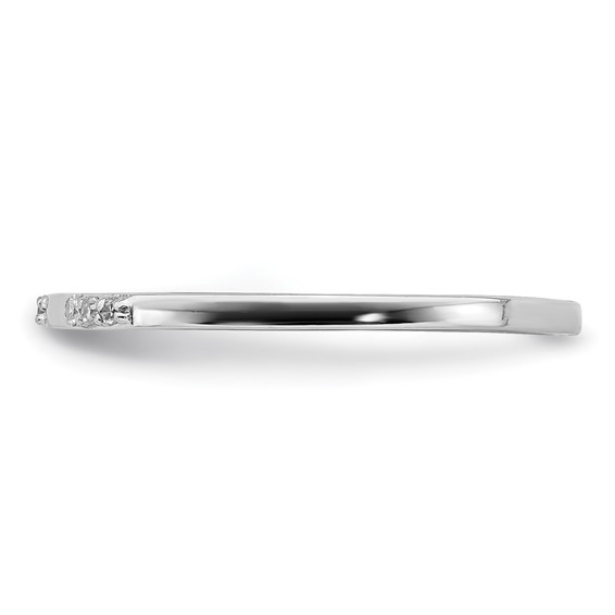 Sterling Silver Rhodium Plated Diamond Ring