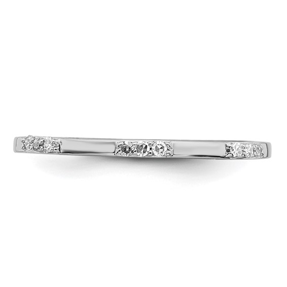 Sterling Silver Rhodium Plated Diamond Ring