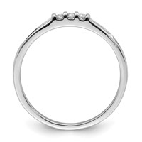 Sterling Silver Rhodium Plated Diamond Ring view 2