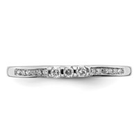 Sterling Silver Rhodium Plated Diamond Ring view 5