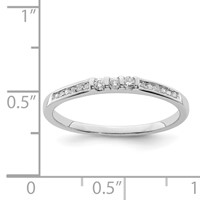 Sterling Silver Rhodium Plated Diamond Ring view 3