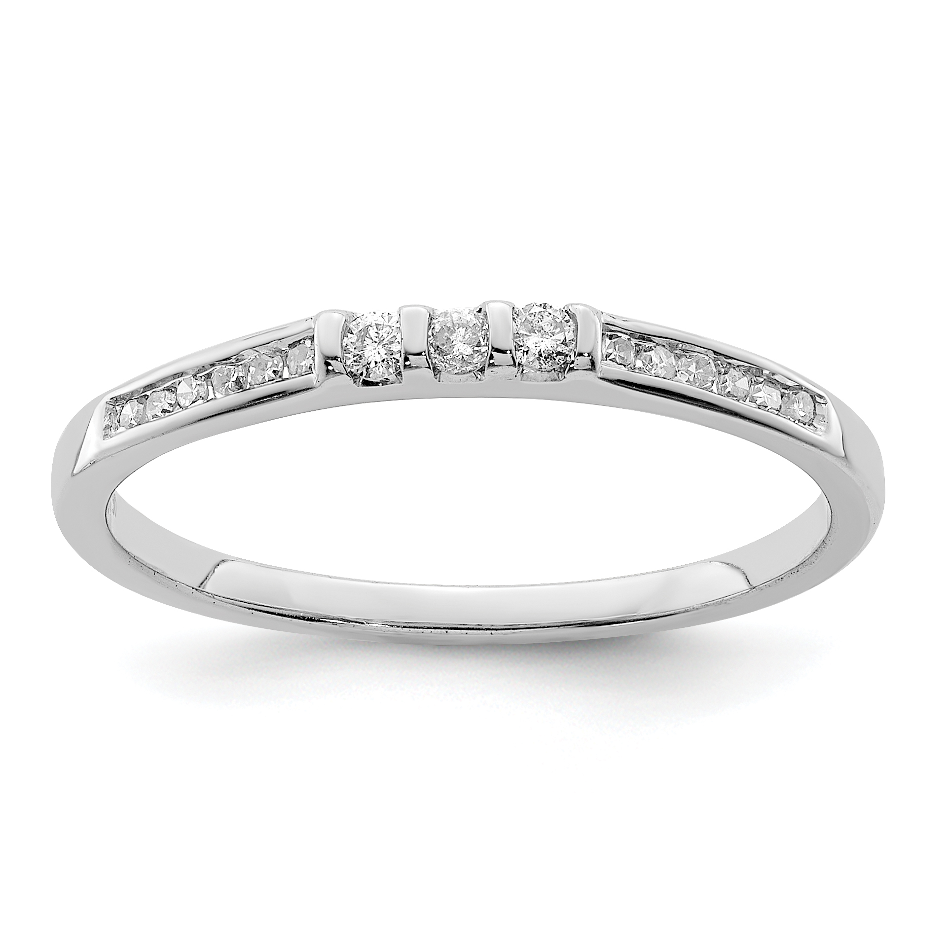 Sterling Silver Rhodium Plated Diamond Ring (QR4794-6)