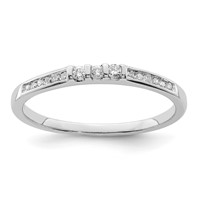 Sterling Silver Rhodium Plated Diamond Ring view 1