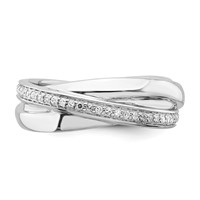 Sterling Silver Rhodium Diam. Band view 5