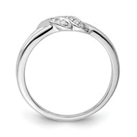 Sterling Silver Rhodium Plated Diamond Ring view 2