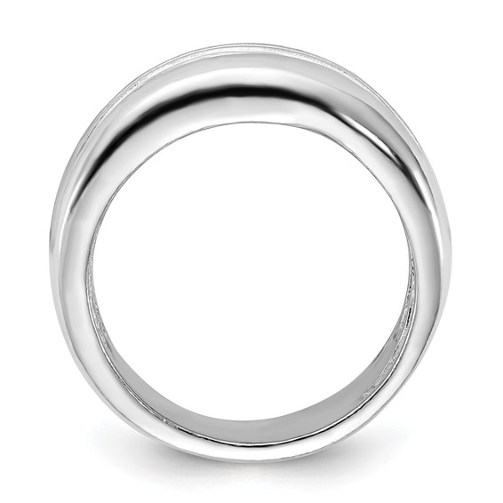 Sterling Silver Polished Ridged Ring