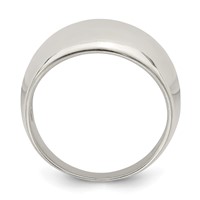 Sterling Silver Polished Cigar-band Ring view 2