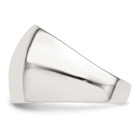 Sterling Silver Polished Cigar-band Ring view 4