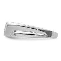 Sterling Silver Rhodium Plated Diamond Men's Ring view 4