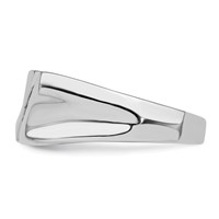 Sterling Silver Rhodium Plated Diamond Men's Ring view 3