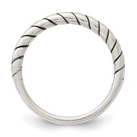 Sterling Silver Stackable Twist Ring view 2