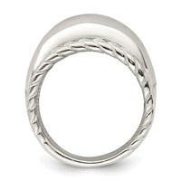 Sterling Silver Twisted Dome Ring view 2