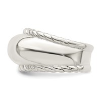 Sterling Silver Twisted Dome Ring view 4