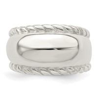 Sterling Silver Twisted Dome Ring view 5