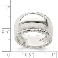 Sterling Silver Twisted Dome Ring view 3