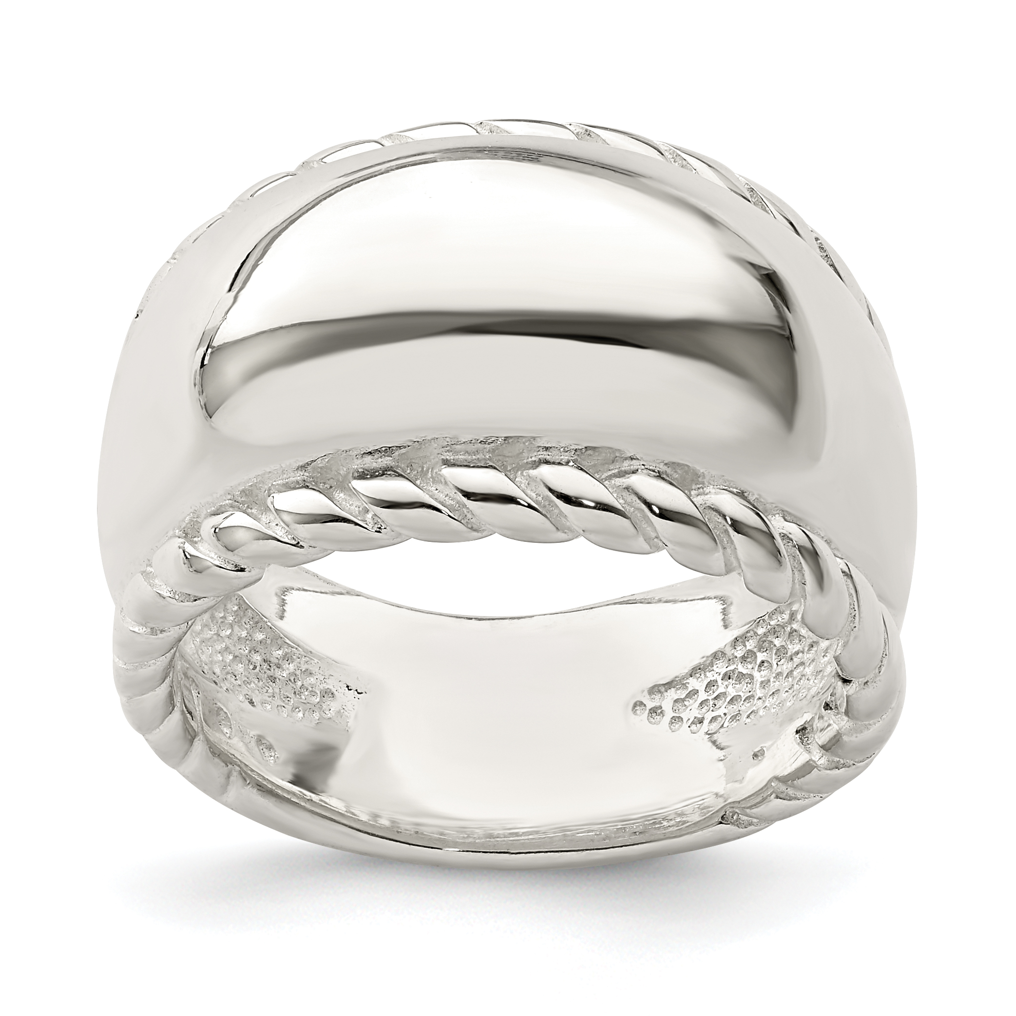 Sterling Silver Twisted Dome Ring (QR510-6)
