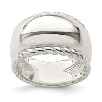 Sterling Silver Twisted Dome Ring view 1