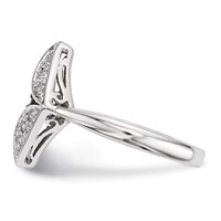 Sterling Silver Champagne Diamond & Diamond Shape Ring view 3