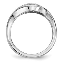 Sterling Silver Blue Diamond Fancy Marquise Ring view 2