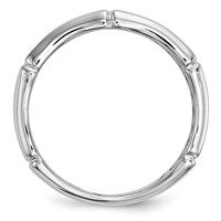 White Night Sterling Silver Rhodium-plated Black Diamond Men's Ring view 2