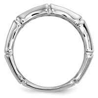 White Night Sterling Silver Rhodium-plated Black Diamond Men's Ring view 2