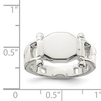 Sterling Silver Fancy Signet Ring view 3