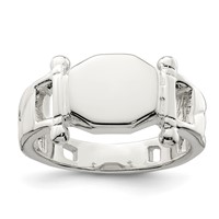 Sterling Silver Fancy Signet Ring view 1