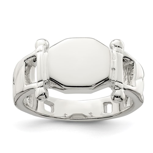 Sterling Silver Fancy Signet Ring