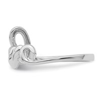 Sterling Silver Rhodium Plated Diamond Love Ring view 3