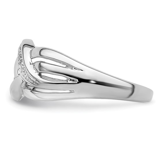 Sterling Silver Rhodium Plated Diamond Ring