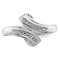 Sterling Silver Rhodium Plated Diamond Ring view 5