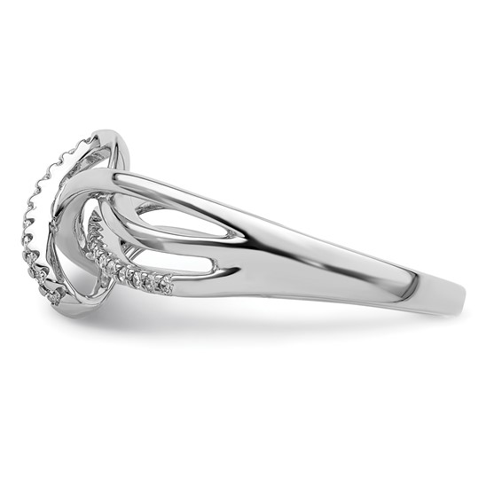 Sterling Silver Rhodium Plated Diamond Fashion Ring