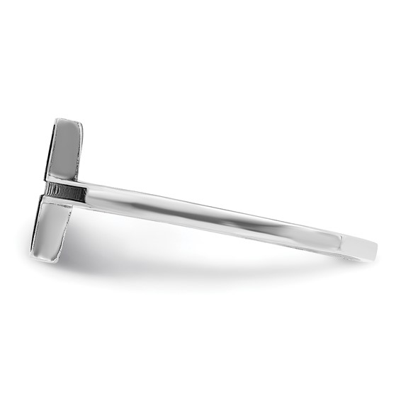 Sterling Silver Sideways Cross Rings