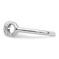 Sterling Silver Rhodium-plated CZ Infinity Size 7 Ring view 3