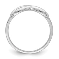 Sterling Silver Rhodium-plated Infinity Ring view 2