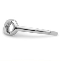 Sterling Silver Rhodium-plated Infinity Ring view 3