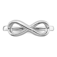 Sterling Silver Rhodium-plated Infinity Ring view 5