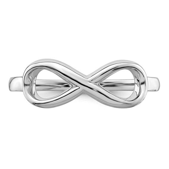 Sterling Silver Rhodium-plated Infinity Ring