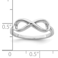 Sterling Silver Rhodium-plated Infinity Ring view 4