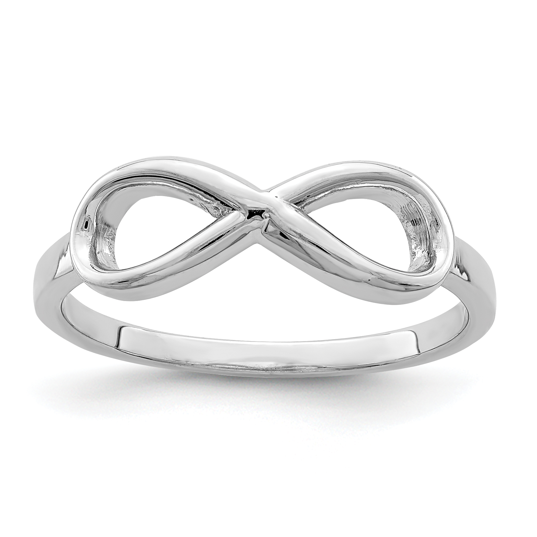 Sterling Silver Rhodium-plated Infinity Ring (QR5887-7)