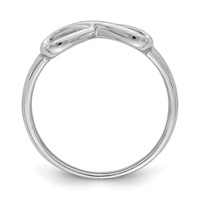Sterling Silver Rhodium-plated Infinity Heart Ring view 2