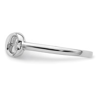 Sterling Silver Rhodium-plated Infinity Heart Ring view 3