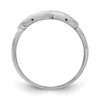 Sterling Silver Rhodium-plated Overlap Infinity Ring view 2
