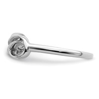Sterling Silver Rhodium-plated Overlap Infinity Ring view 3
