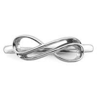 Sterling Silver Rhodium-plated Overlap Infinity Ring view 5