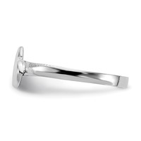 Sterling Silver RH Plated Child's Polished Kitty Cat Ring view 3