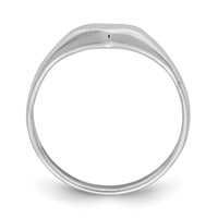 Sterling Silver RH-plated Polished Elongated Heart Ring view 2